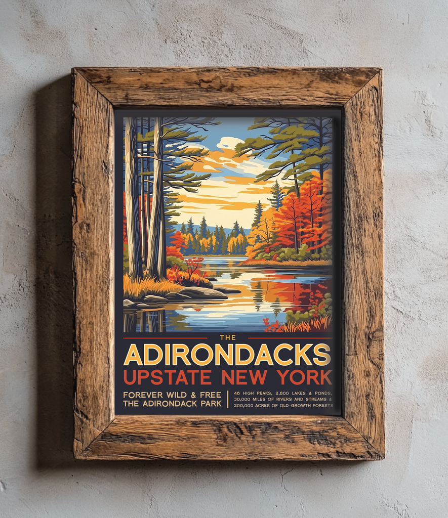 ADIRONDACKS TRAVEL POSTER