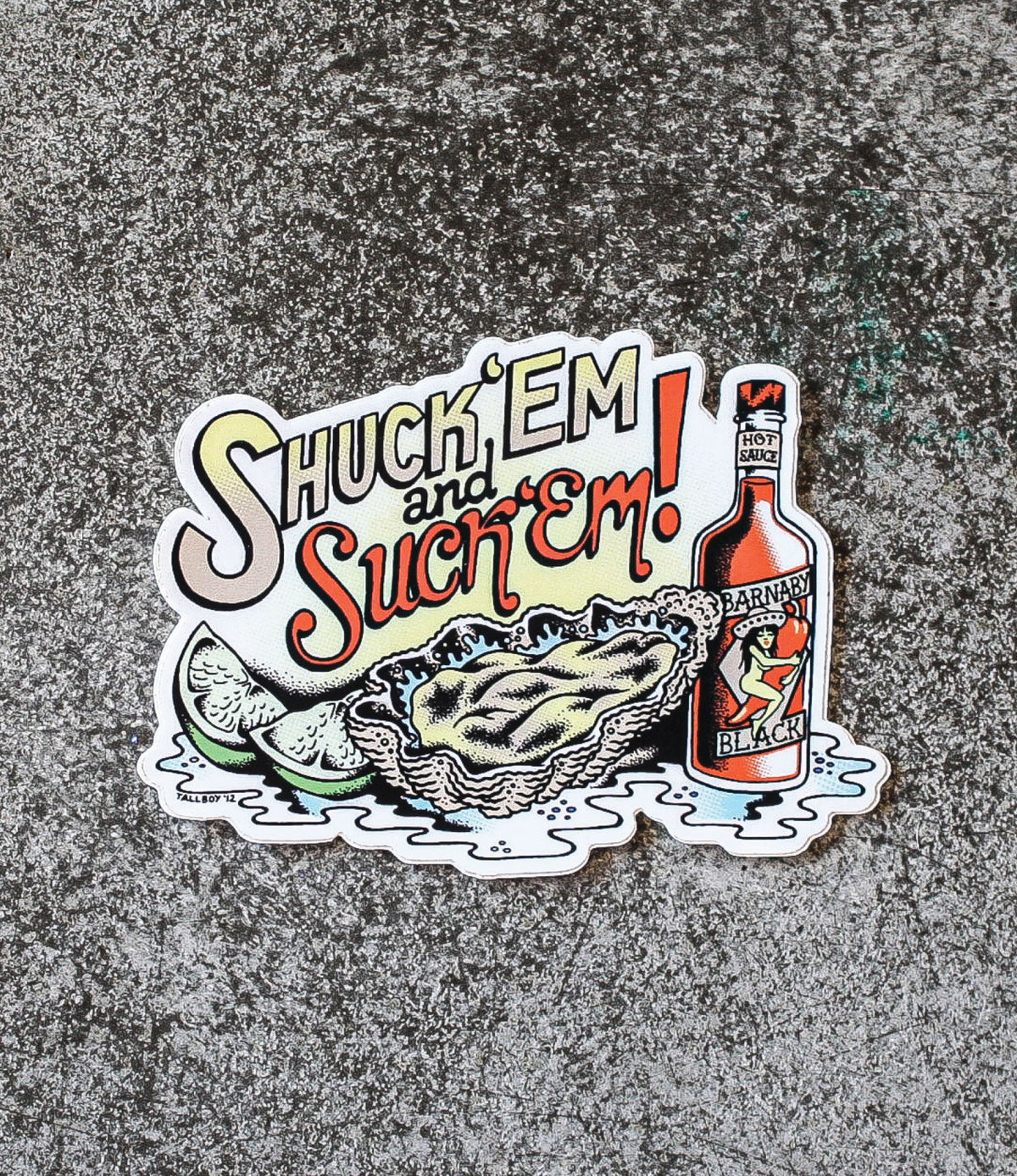Oysters on Ice Large Stickers